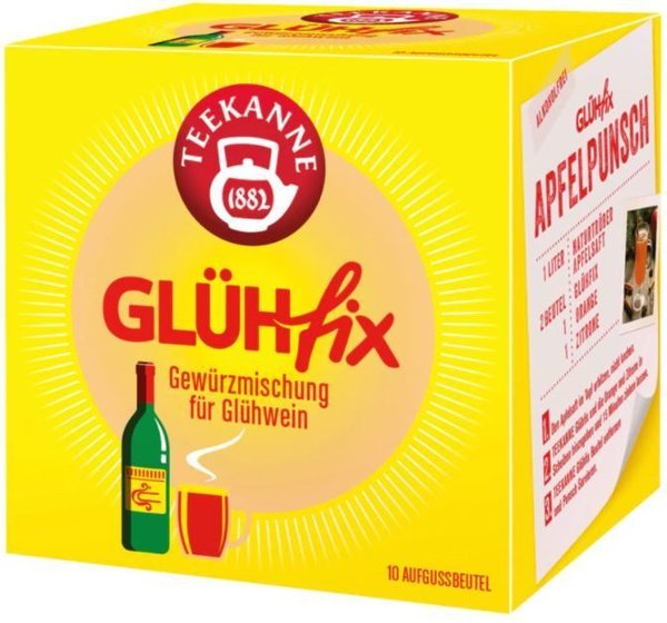 Glühfix, 10 sobres de infusión para hacer vino caliente