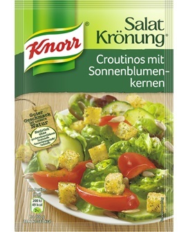 Salatkrönung Knorr Croutinos mit Sonnenblumenkernen