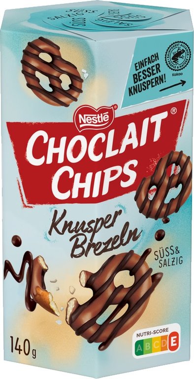 Nestlé Choclait Chips Knusper Brezeln süss und salzig 140g