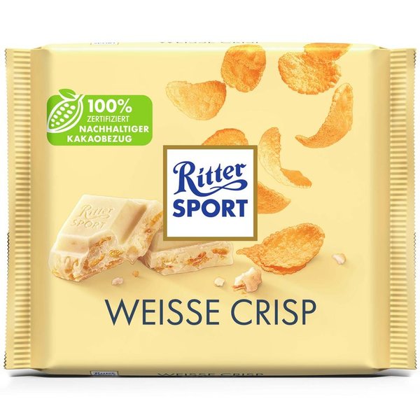 Ritter Sport chocolate blanco crujiente 100g