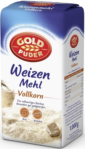 Vollkorn Weizenmehl Goldpuder 1 kg